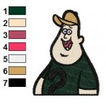 Gravity Falls Soos Embroidery Design